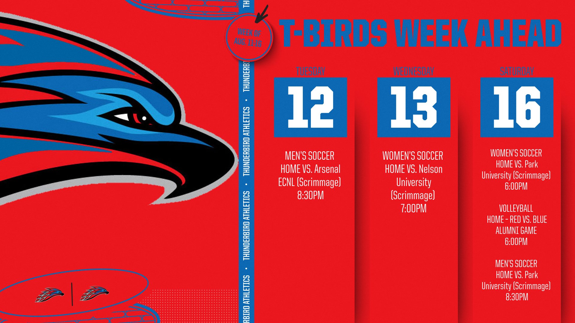 Thunderbirds in Preseason Action at Home This Week