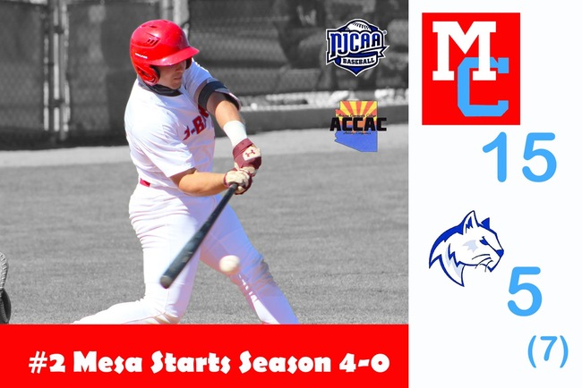 15-5 Run Rule Win for #2 Mesa Baseball vs PV Saturday Afternoon