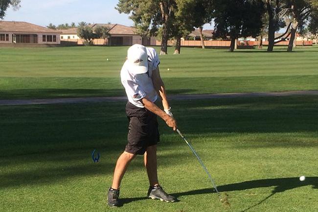 Austin Fletchjer is tied for the lead after one round with a 69