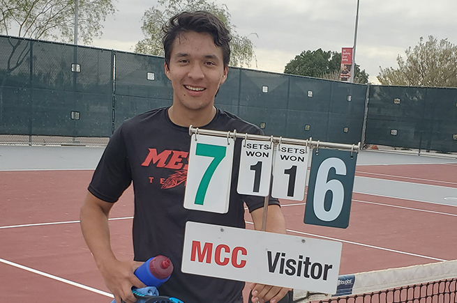 Unbeaten men's tennis clinches ACCAC regular season title with win over Pima