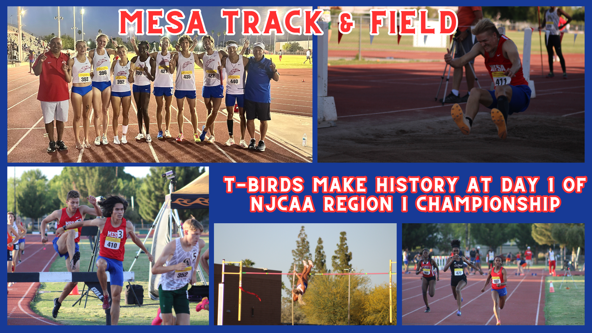 T-Bird Track & Field makes history at Day One of the NJCAA Region I Championship