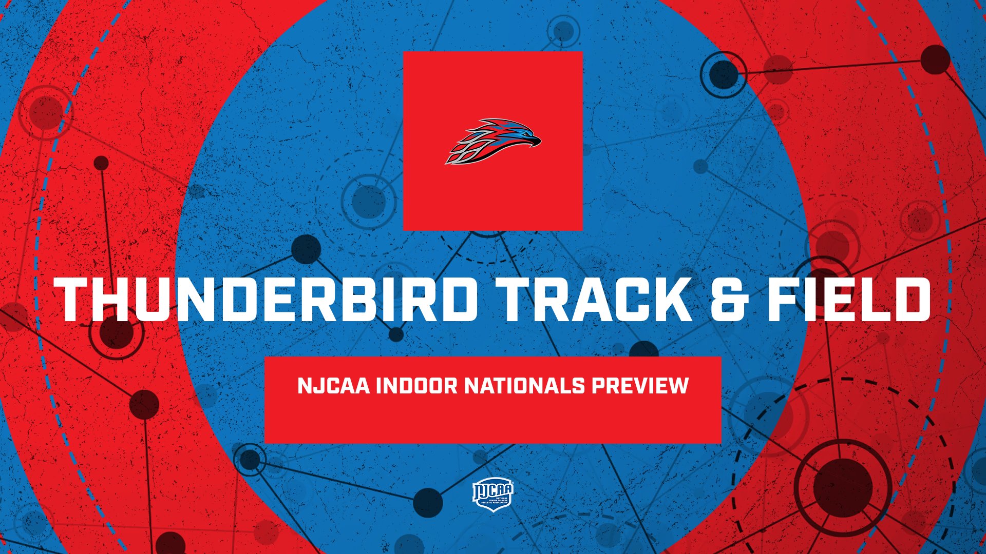 A graphic detailing the NJCAA Indoor National Championships preview for MCC Track & Field.
