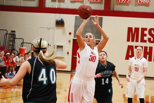 Taylor Reed(#30) scored 11 points in the blowout of Chandler-Gilbert(photo by Jacob Dewald)
