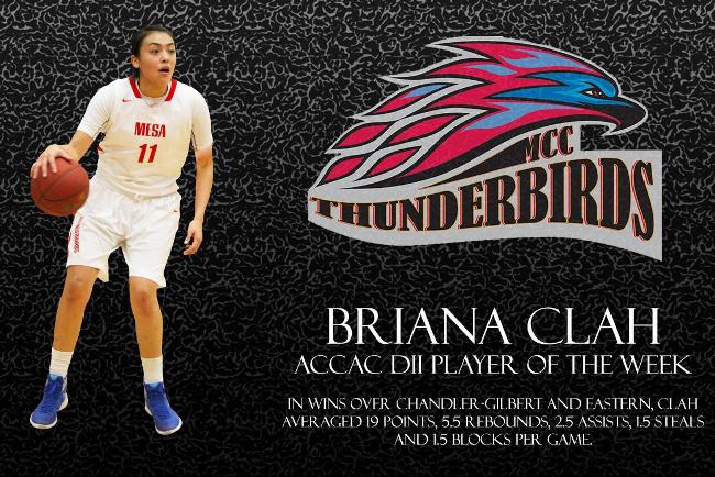 Briana Clah Earns 2nd ACCAC DII Player of the Week Honor