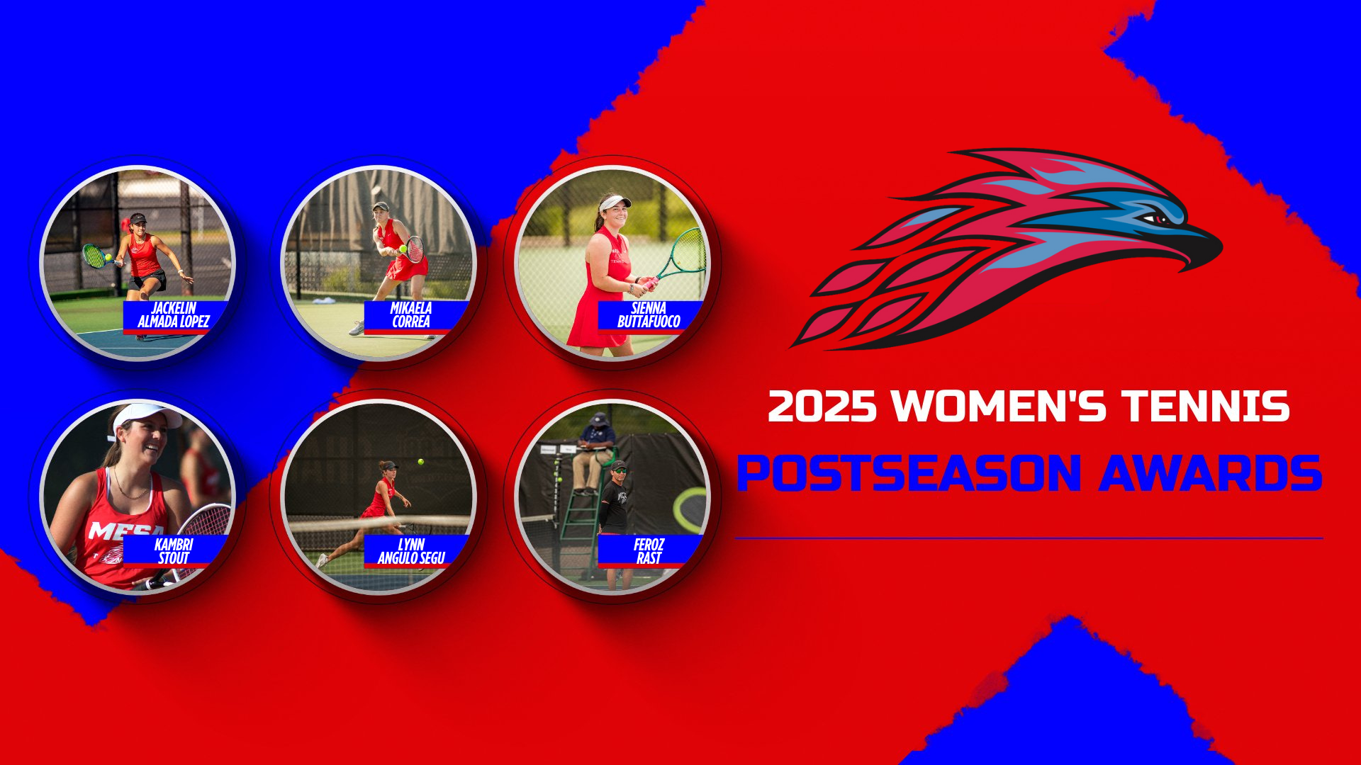 T-Birds fill the card in the 2025 Women's Tennis Postseason Awards
