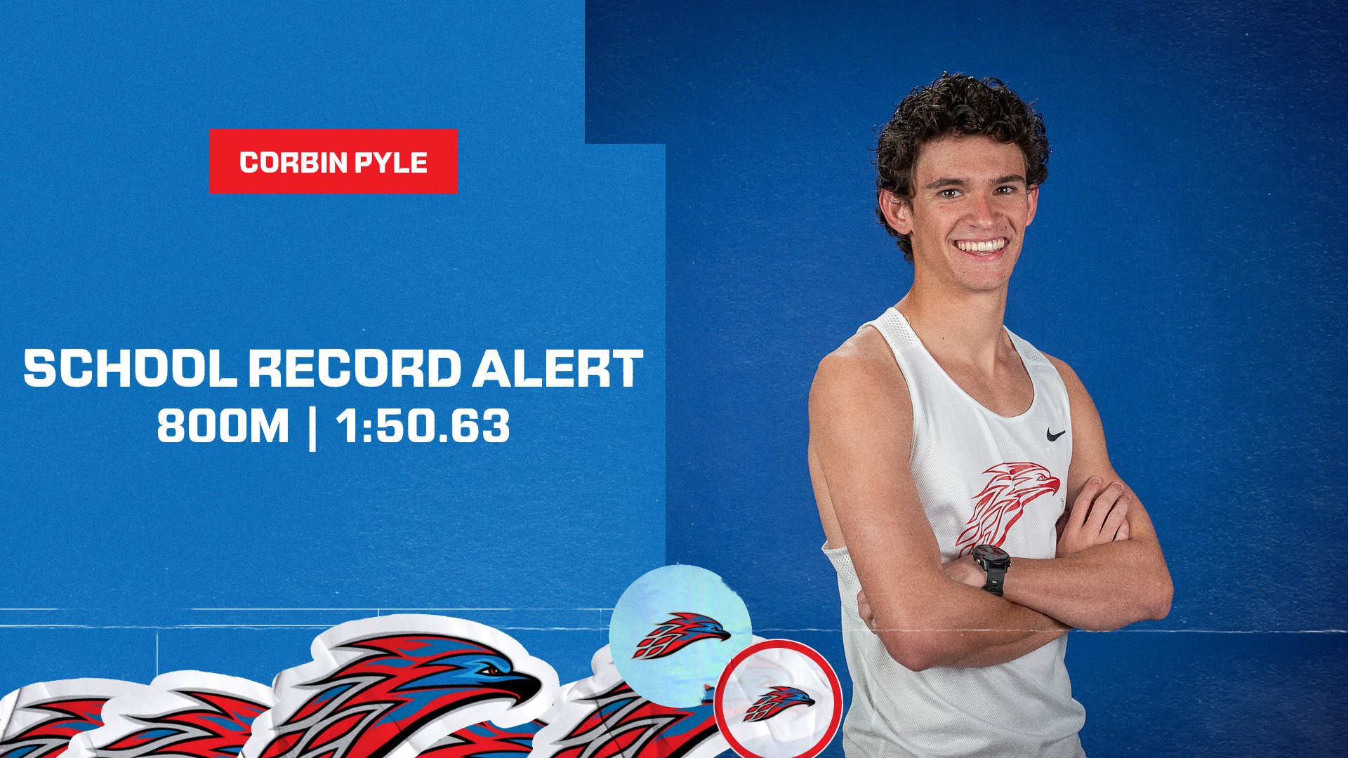 CORBIN PYLE BREAKS HIS OWN SCHOOL RECORD IN THE 800M