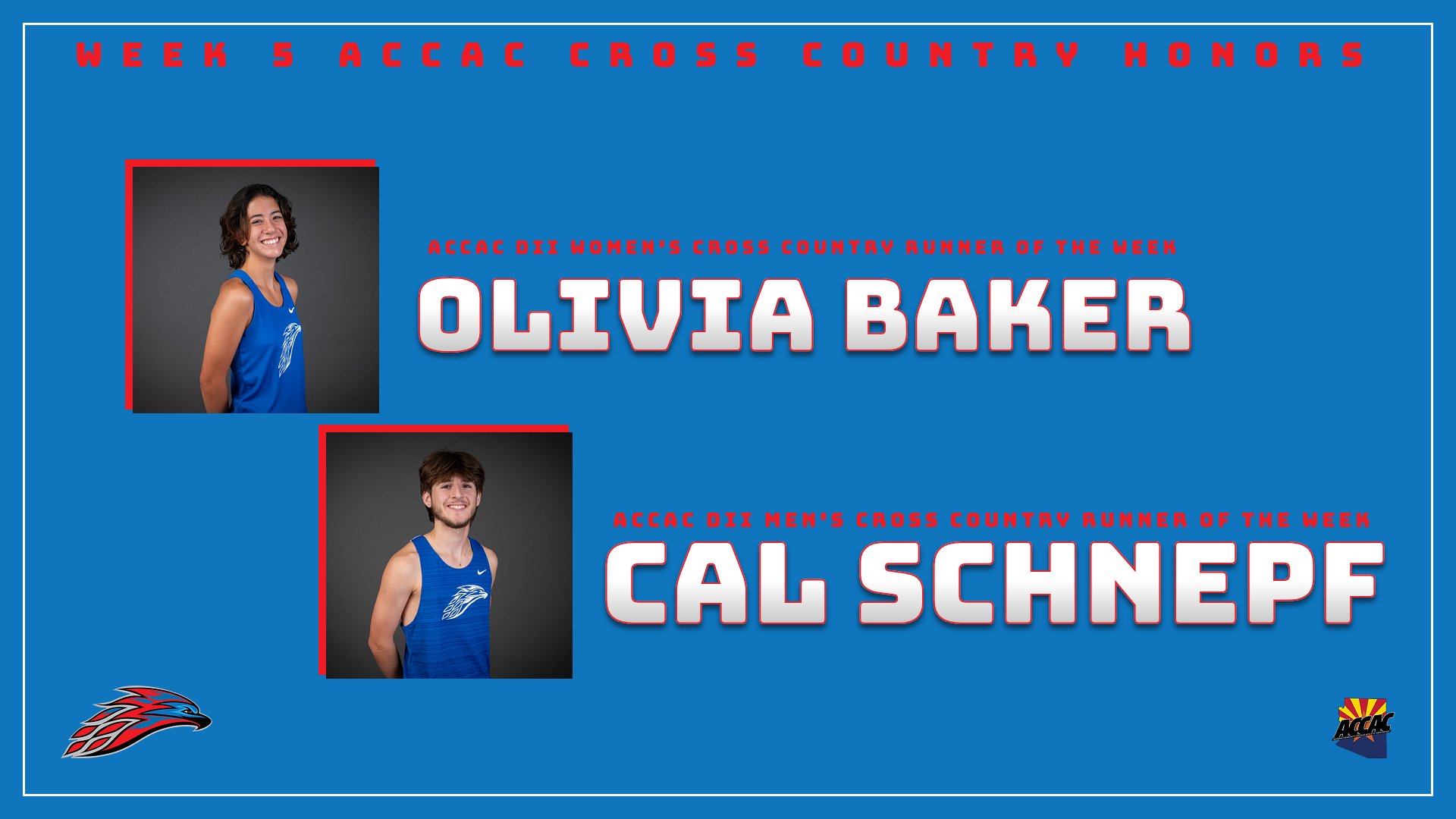 Baker and Schnepf Named ACCAC Cross Country Runners of the Week
